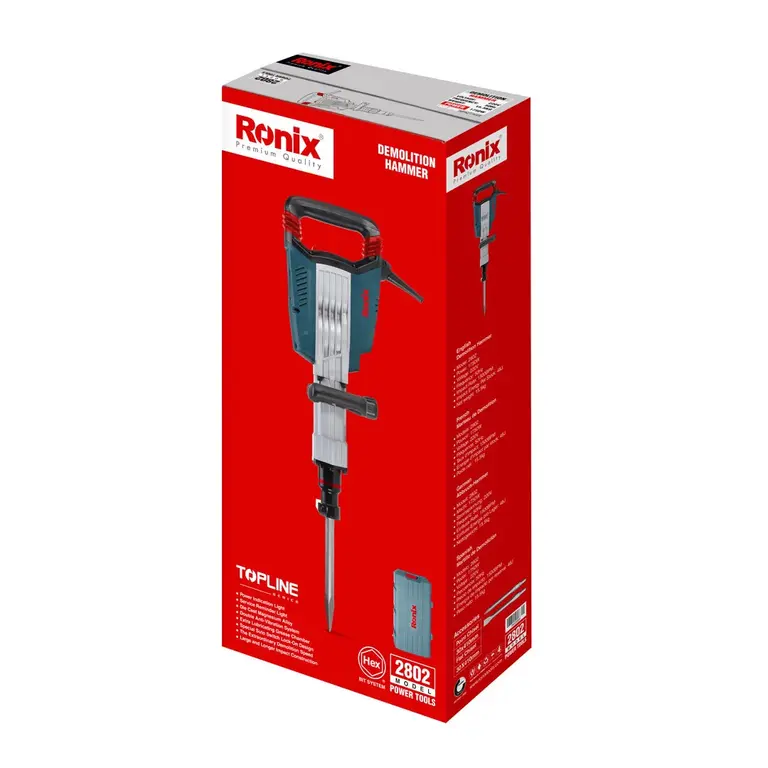 چکش تخریب 14کیلیویی سری تاپ لاین 2802 رونیکس - تصویر 11