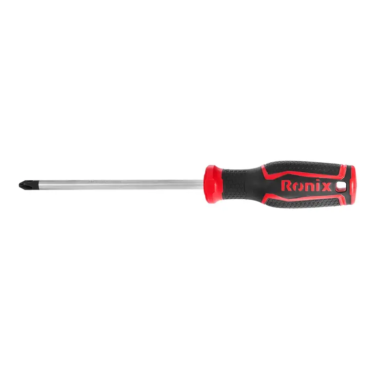 پیچ گوشتی تکی دسته TPR دو رنگ 150×8 چهارسو RH-2890 رونیکس