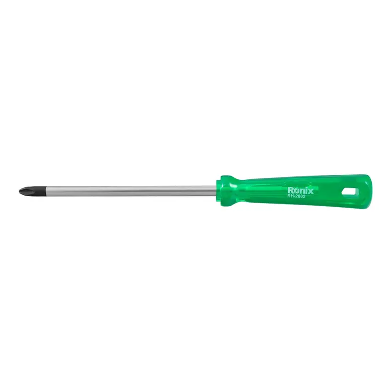 پیچ گوشتی تکی دسته کریستالی تک رنگ 150×8 چهارسو RH-2882 رونیکس