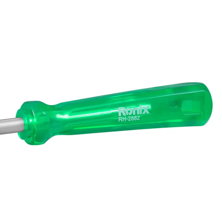 پیچ گوشتی تکی دسته کریستالی تک رنگ 150×8 چهارسو RH-2882 رونیکس - تصویر 4