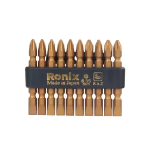 سر پیچ گوشتی یکسر چهارسو یکسر دوسو 65 میلی متر تیتانیوم RH-5410 رونیکس