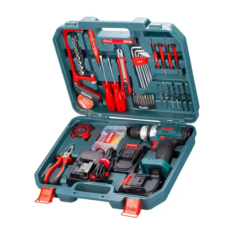 کیت دریل شارژی چکشی 20 ولت 53 پارچه RS-8620 رونیکس - Image 3