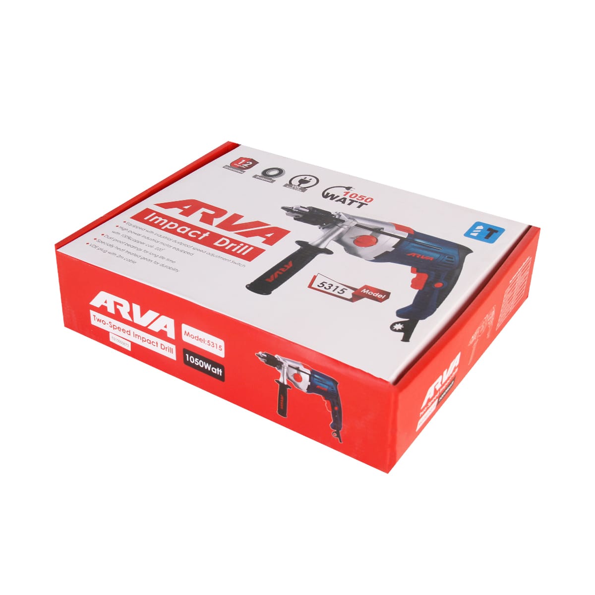 دریل گیربکسی چکشی 1050 وات 13 میلیمتری آروا مدل 5315 - Image 5