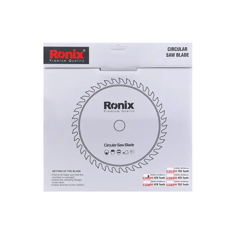 تیغ اره الماسه 250 در 40 چوب رونیکس مدل RH-5109 - Image 3
